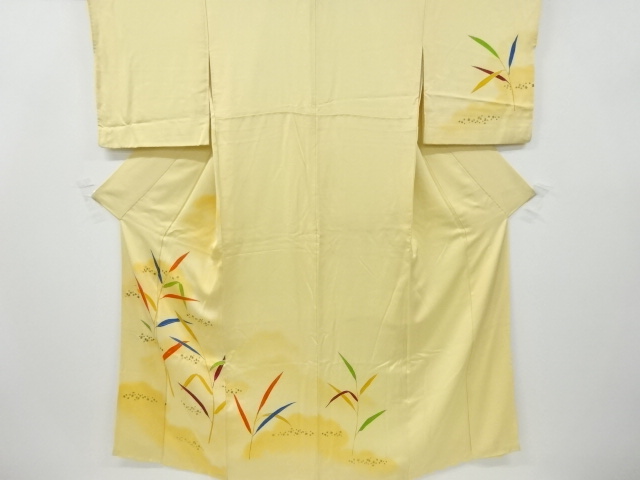 リサイクル　草葉に箔散らし模様訪問着